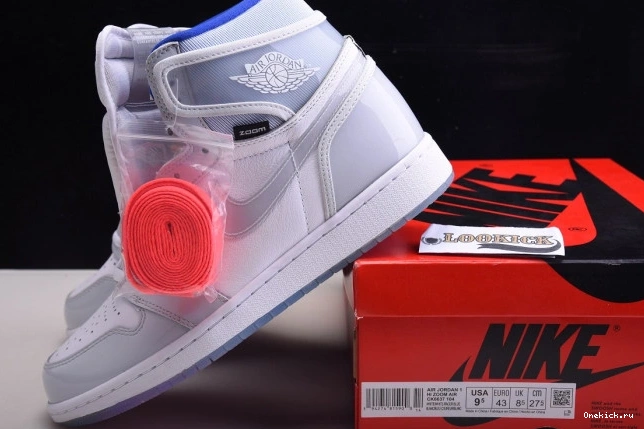 One Kick Air White Retro CK6637-104 Zoom Jordan Racer 1 Blue High 0805